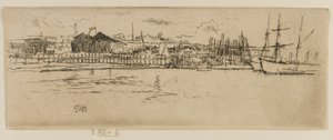 Dry Docks, Southampton, 1887. tekijältä James Abbott McNeill Whistler