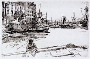 Eagle Wharf (Tyzac, Whitely ja Co) tekijältä James Abbott McNeill Whistler
