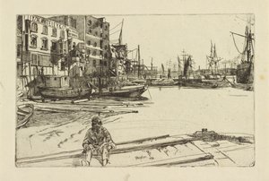 Eagle Wharf Tyzac Whiteley and Co., 1859. tekijältä James Abbott McNeill Whistler