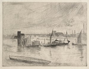 Early Morning Battersea, 1861. tekijältä James Abbott McNeill Whistler
