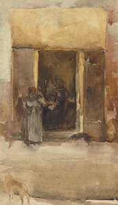 Figuurit ovessa, n. 1897-1899 tekijältä James Abbott McNeill Whistler