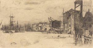 Free Trade Wharf, 1877. tekijältä James Abbott McNeill Whistler