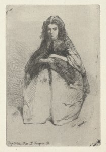 Fumette, n. 1857 (etsaus ja kuivakärki) tekijältä James Abbott McNeill Whistler