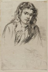 Fumetten taipunut pää, 1859. tekijältä James Abbott McNeill Whistler