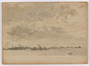 Harmaa ja hopea – purfleet, 1881-1883. tekijältä James Abbott McNeill Whistler
