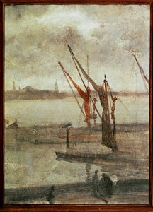 Harmaa ja hopea, Chelsea Wharf tekijältä James Abbott McNeill Whistler