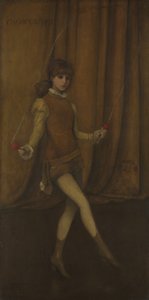 Harmonia keltaisessa ja kullassa: kultainen tyttöConnie Gilchrist, n. 1876-77. tekijältä James Abbott McNeill Whistler