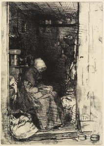 La Vieille aux Loques elokuvasta "Kaksitoista etsausta luonnosta" tekijältä James Abbott McNeill Whistler