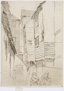 Little Smithfield, n. 1877 (etsaus paperille) tekijältä James Abbott McNeill Whistler
