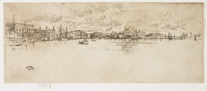 Pitkä Venetsia toisesta Venetsian sarjasta, 1879-1880 tekijältä James Abbott McNeill Whistler