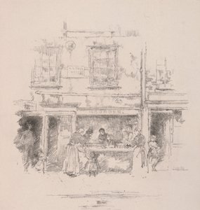 Maunders Fish Shop, Chelsea, 1890. tekijältä James Abbott McNeill Whistler