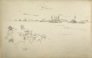 Monitorit kahdentoista etsauksen sarjasta nimeltä The Naval Review, 1887 tekijältä James Abbott McNeill Whistler
