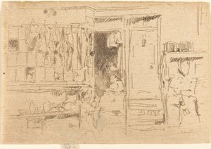 Old-Clothes Shop, No.I, c. 18841886. tekijältä James Abbott McNeill Whistler