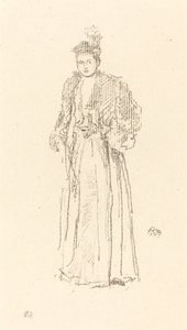 Muotokuvatutkimus: Miss Charlotte R. Williams, 1892. tekijältä James Abbott McNeill Whistler