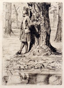 Seymour seisoo puun alla tekijältä James Abbott McNeill Whistler