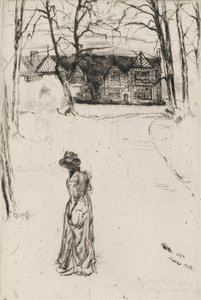 Speke Hall: The Avenue, 1870. tekijältä James Abbott McNeill Whistler