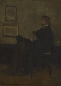 Harmaan ja mustan asettelun tutkimus, nro 2: Thomas Carlylen muotokuva, 187273. tekijältä James Abbott McNeill Whistler