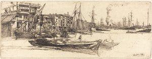 Thames Warehouses, 1859. tekijältä James Abbott McNeill Whistler