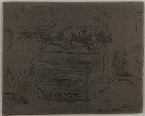 Koira kennelissä, 1858. tekijältä James Abbott McNeill Whistler
