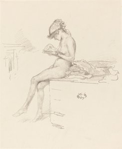 Pieni alastonmalli, Reading, 18891890. tekijältä James Abbott McNeill Whistler