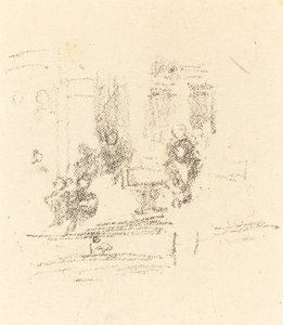 Kokeiluluonnos: Sisustus, n. 1891. tekijältä James Abbott McNeill Whistler