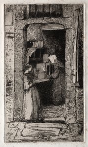 Kaksitoista etsausta luonnosta: Sinappikauppias, 1858. tekijältä James Abbott McNeill Whistler