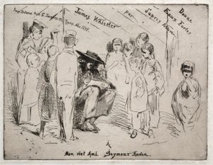 Kaksitoista etsausta luonnosta: otsikkosivu - Delauney Sketching, 1858. tekijältä James Abbott McNeill Whistler