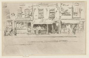 Viswinkel Chelseassa Kalakauppa, kiireinen Chelsea tekijältä James Abbott McNeill Whistler