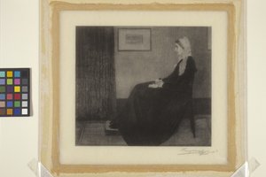 Whistlerin äiti (muste paperille) tekijältä James Abbott McNeill & Wolf Henry (1852 1916) Whistler