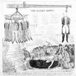 "The Bloody Arena", painettu Newburyportissa, 13. toukokuuta 1806 tekijältä James Akin