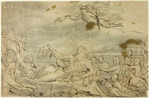 Study for Commerce or the Triumph of the Thames tekijältä James Barry