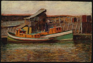 Nautical Scene - hinaajat (öljyä aluksella) tekijältä James Bolivar Needham