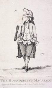 "The Houndsditch Macaroni", 1772