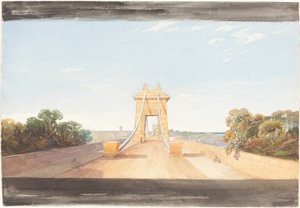 Clifton Suspension Bridge lähellä Bristolia, n. 1832.