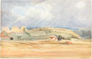 Maisema karja Somersetin kanssa, 1830.