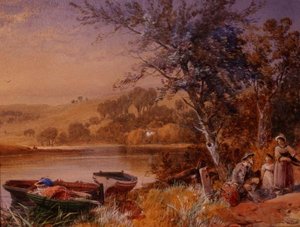Lakeside (yksityiskohta kuvasta 56890) tekijältä James Burrell Smith