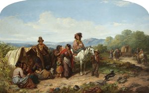 The Breaking-up of the Camp (öljy kankaalle)