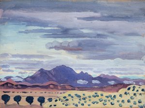 Pyreneillä, n. 1911 (öljy paneelille) tekijältä James Dickson Innes