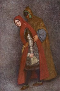 Shakespearen Venetsian kauppias: Lorenzo ja Jessica (värilitra) tekijältä James Dromgole Linton