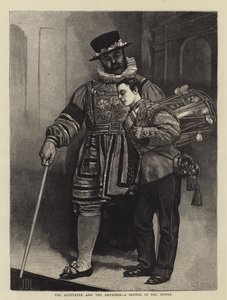 Beefeater ja rumpali, luonnos tornissa