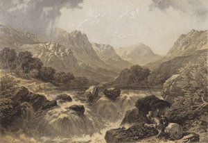 Tummelin syksy (chromolitho) tekijältä James Duffield Harding