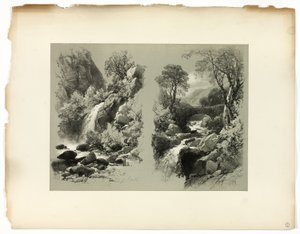 Lady Fall, Vale of Heath ja Fall on the Brent, Picturesque Selectionsista tekijältä James Duffield Harding