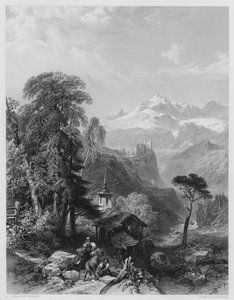 Val St Nicola, Sveitsi (kaiverrus) tekijältä James Duffield Harding