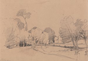 Pajut puron varrella, hevosten ja kärryjen ylityssillalla tekijältä James Duffield Harding