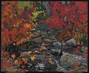 Autumn Leaves, Batchewana, Algoma, n. 1919 (öljy komposiittipuumassalevylle)