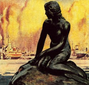Pieni merenneito -patsas Kööpenhaminassa tekijältä James Edwin McConnell
