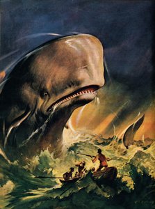 Moby Dick (värillinen litografia) tekijältä James Edwin McConnell