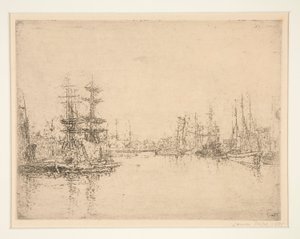 Main Dock, Oostende (The Main Dock, Ostend) tekijältä James Ensor