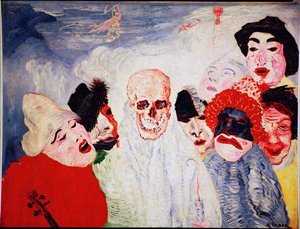 Naamarit ja kuolema tekijältä James Ensor