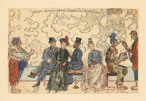 Rutto alla, Rutto ylhäällä, Rutto kaikkialla (Saaste alla, Saastuminen ylhäällä, Saastuminen kaikkialla) tekijältä James Ensor